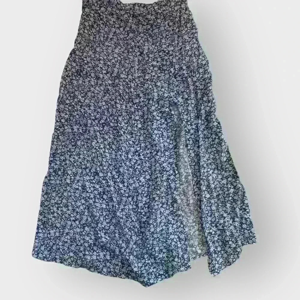 Blue Floral Midi Skirt - perfect for warmer weather!